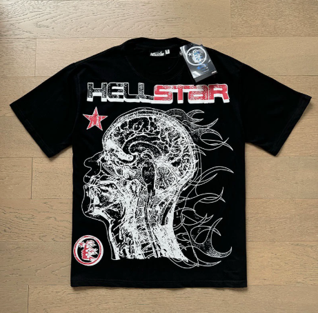New Trendy H Hell Star Series Printed Double Yarn Pure Cotton Casual Unisex Summer Loose Short-Sleeve T-Shirt