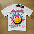 New Trendy H Hell Star Series Printed Double Yarn Pure Cotton Casual Unisex Summer Loose Short-Sleeve T-Shirt