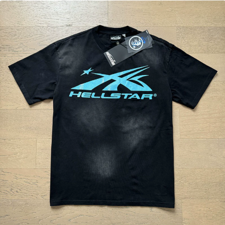 New Trendy H Hell Star Series Printed Double Yarn Pure Cotton Casual Unisex Summer Loose Short-Sleeve T-Shirt