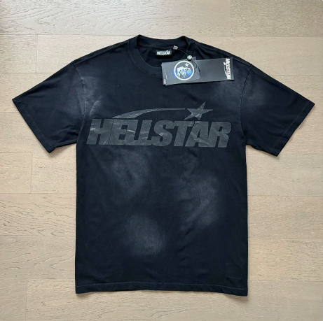 New Trendy H Hell Star Series Printed Double Yarn Pure Cotton Casual Unisex Summer Loose Short-Sleeve T-Shirt
